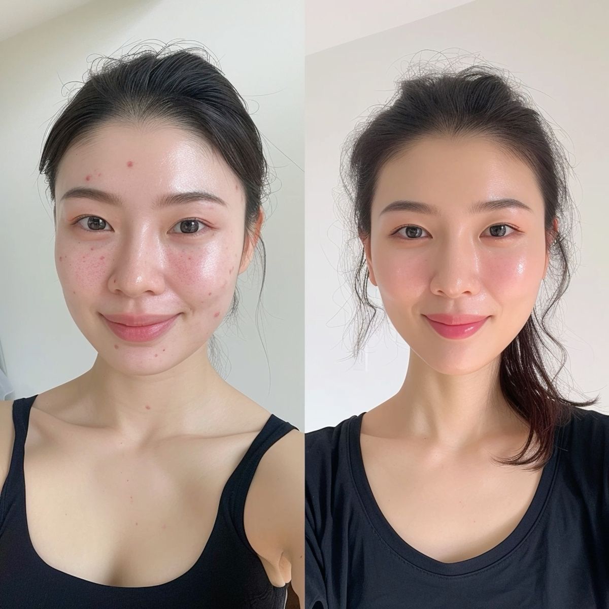 Korean Glass Skin Facial Before After Results
